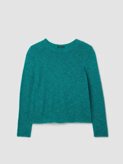 Organic Linen Cotton Slub Crew Neck Top