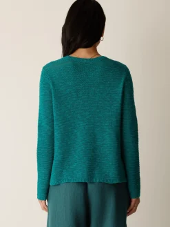 Organic Linen Cotton Slub Crew Neck Top