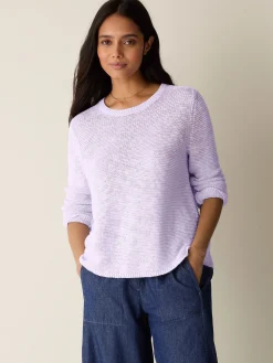 Organic Linen Cotton Slub Crew Neck Top