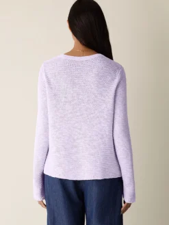 Organic Linen Cotton Slub Crew Neck Top