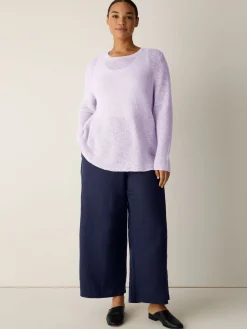 Organic Linen Cotton Slub Crew Neck Top