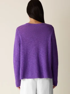 Organic Linen Cotton Slub Crew Neck Top