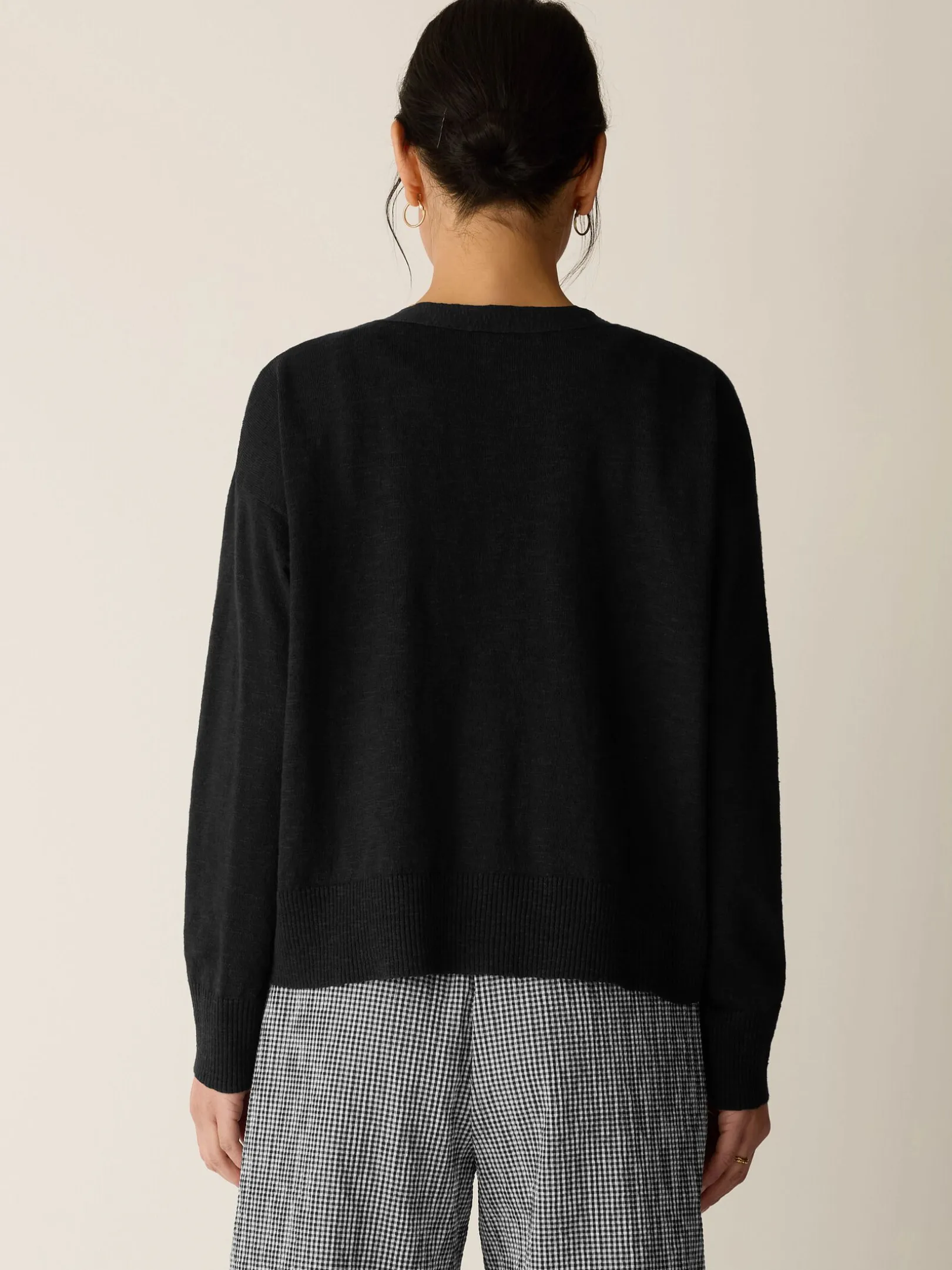 Organic Linen Cotton Slub Slouchy Cardigan