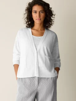 Organic Linen Cotton Slub Slouchy Cardigan