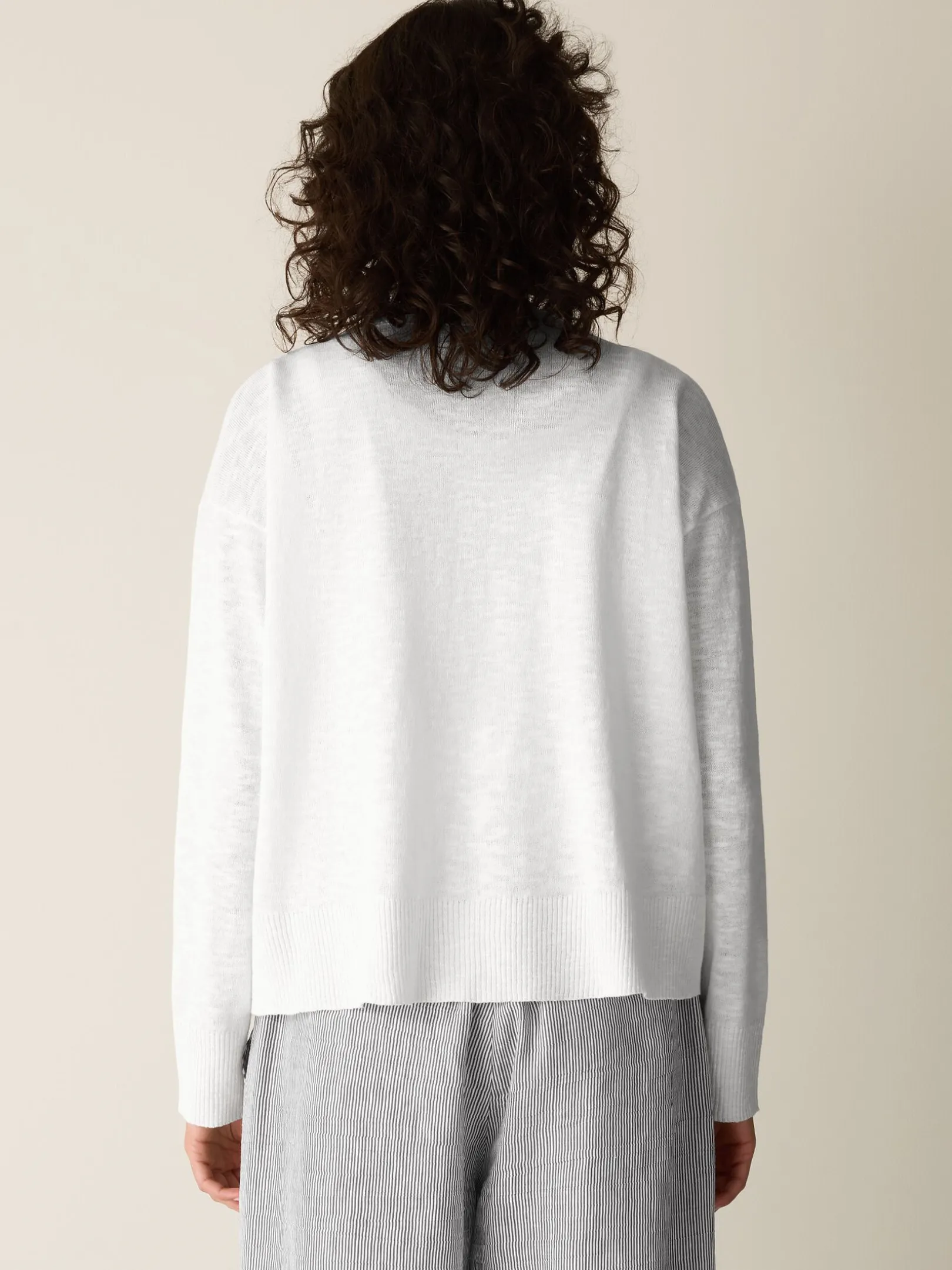 Organic Linen Cotton Slub Slouchy Cardigan