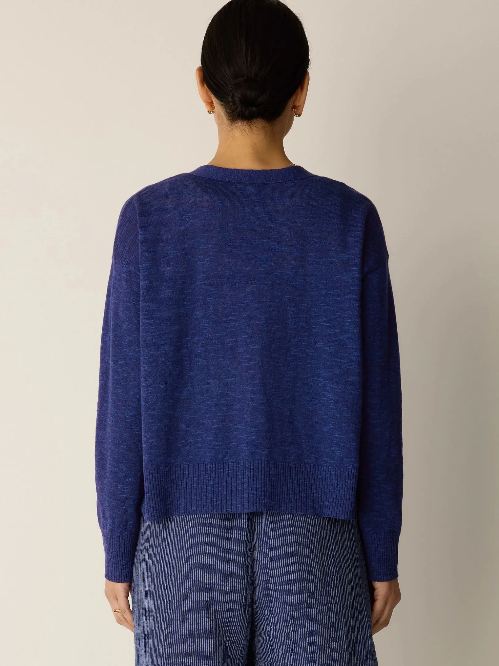 Organic Linen Cotton Slub Slouchy Cardigan