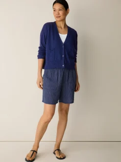 Organic Linen Cotton Slub Slouchy Cardigan