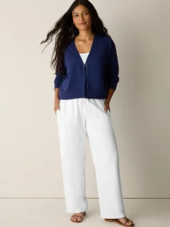 Organic Linen Cotton Slub Slouchy Cardigan