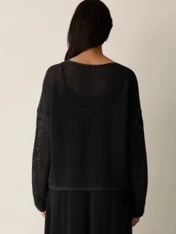 Organic Linen Cotton V-Neck Box-Top