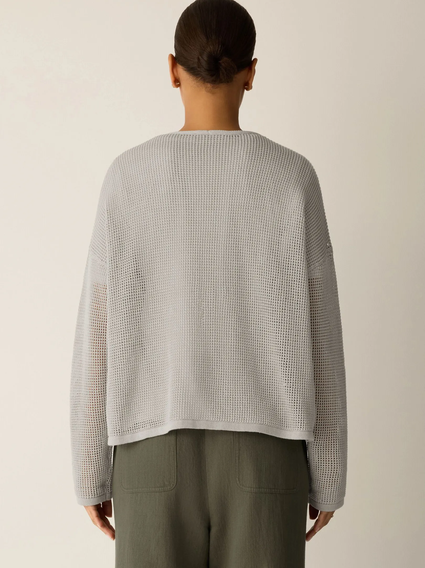 Organic Linen Cotton V-Neck Box-Top