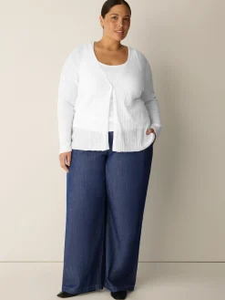Organic Linen Cotton V-Neck Cardigan