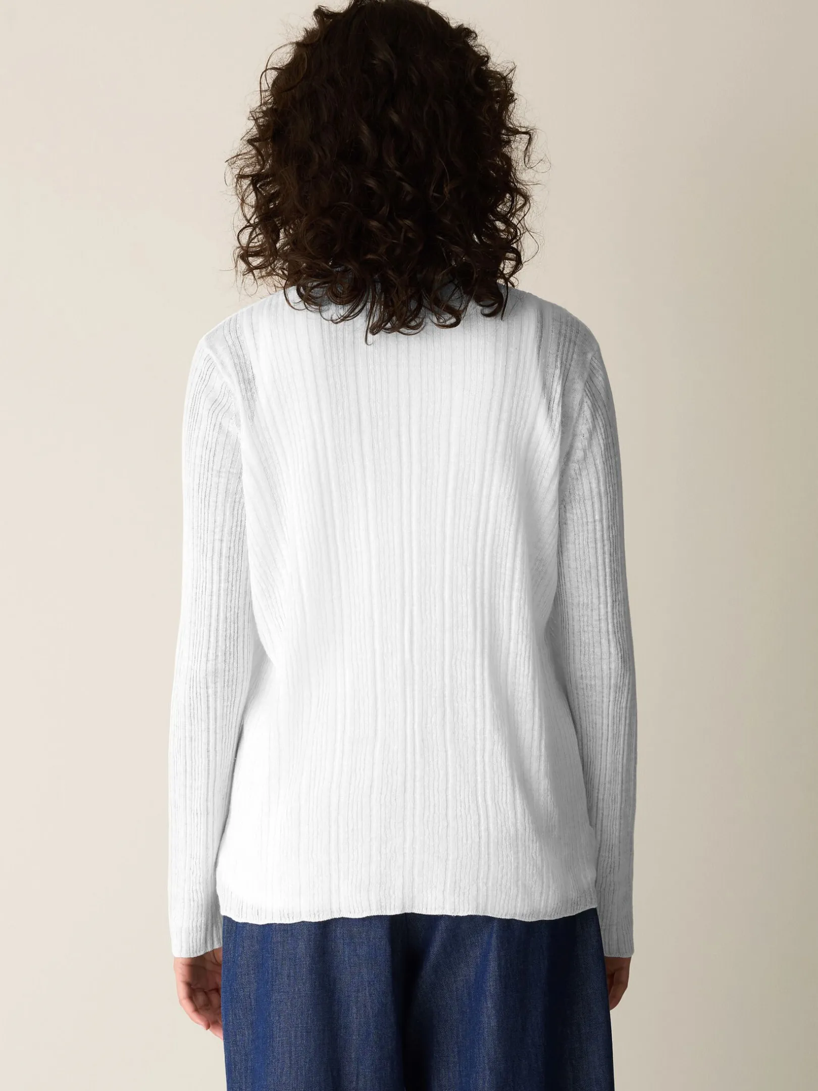 Organic Linen Cotton V-Neck Cardigan