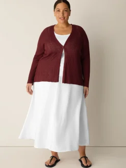 Organic Linen Cotton V-Neck Cardigan