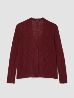 Organic Linen Cotton V-Neck Cardigan