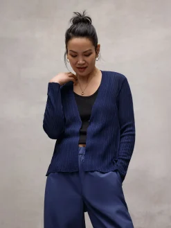 Organic Linen Cotton V-Neck Cardigan