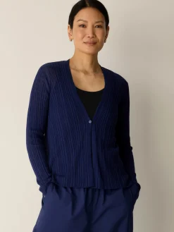Organic Linen Cotton V-Neck Cardigan