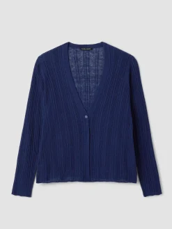Organic Linen Cotton V-Neck Cardigan