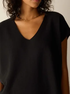 Organic Linen Cotton V-Neck Top