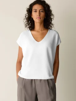 Organic Linen Cotton V-Neck Top