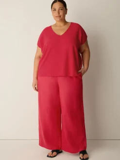 Organic Linen Cotton V-Neck Top