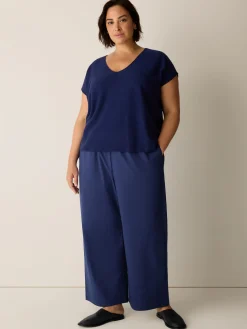 Organic Linen Cotton V-Neck Top