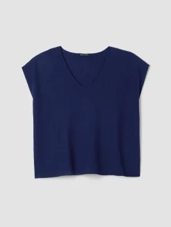 Organic Linen Cotton V-Neck Top