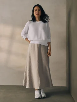 Organic Linen Cotton Wedge Sweater