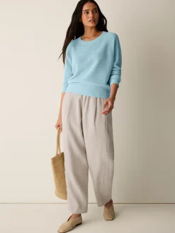 Organic Linen Cotton Wedge Sweater