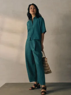 Organic Linen Curved Trouser
