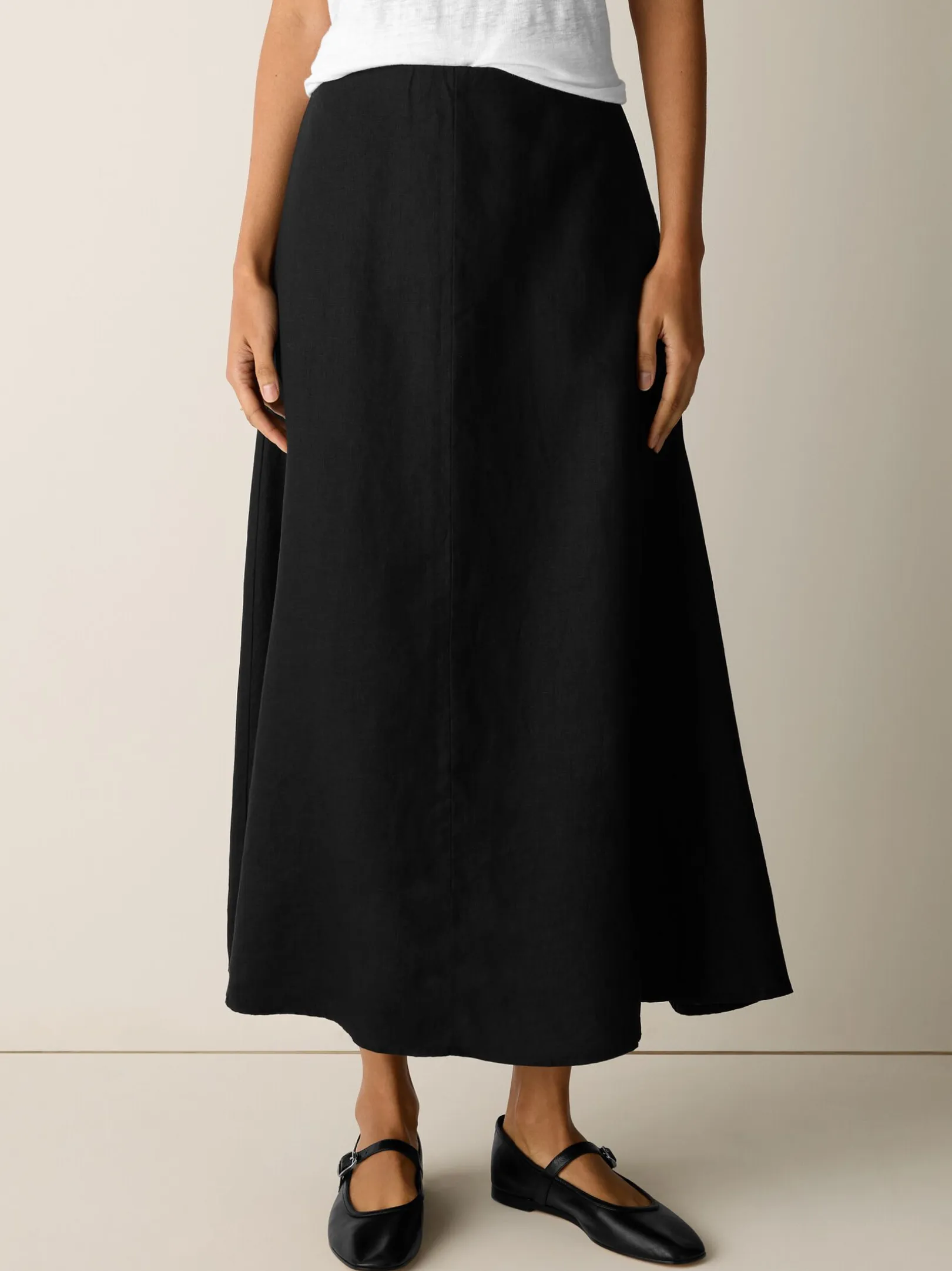 Organic Linen Half-Circle Skirt
