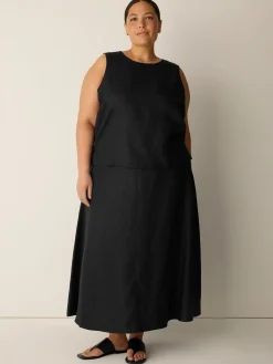 Organic Linen Half-Circle Skirt