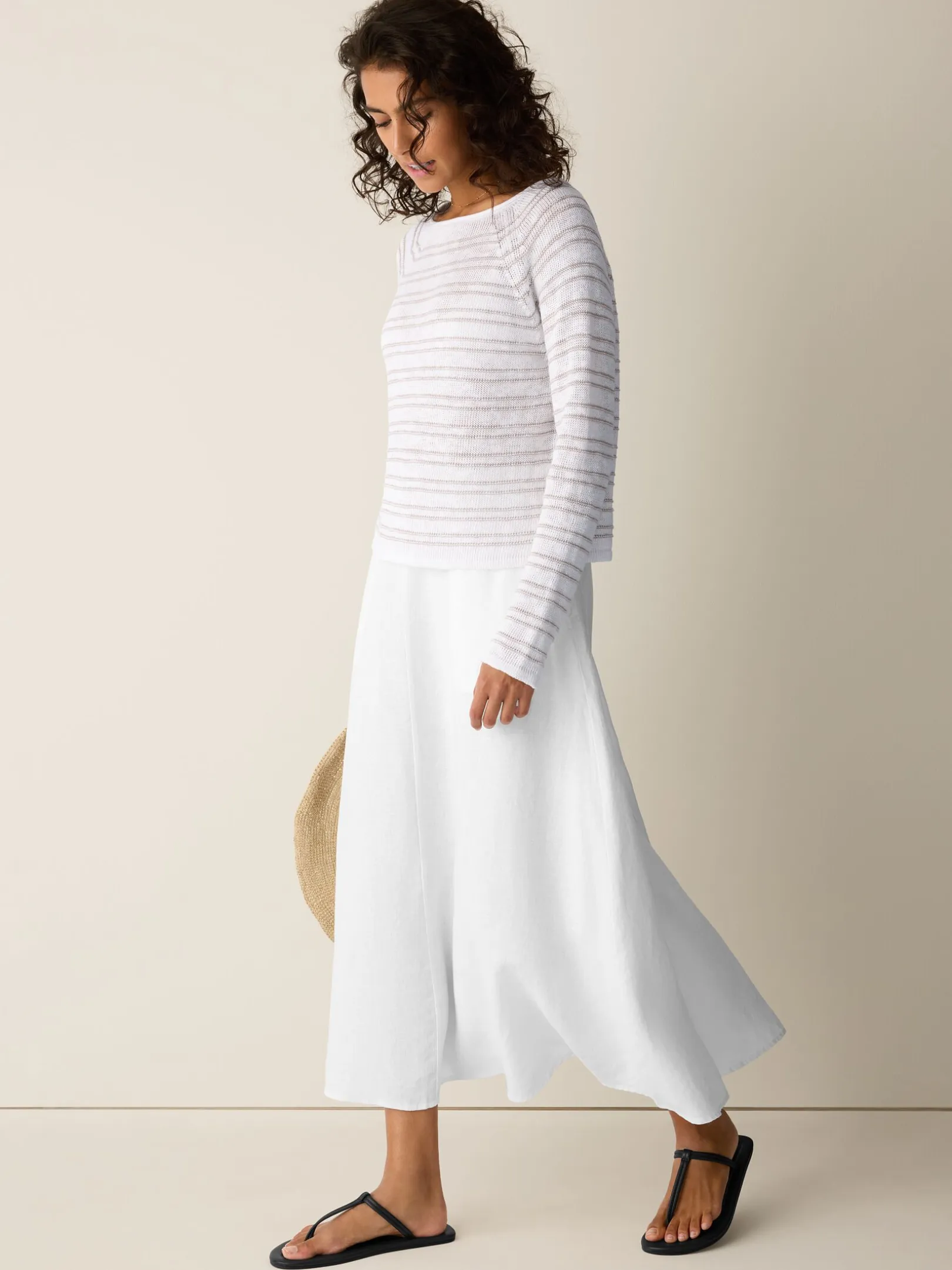 Organic Linen Half-Circle Skirt