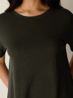 Organic Linen Jersey Crew Neck Tee