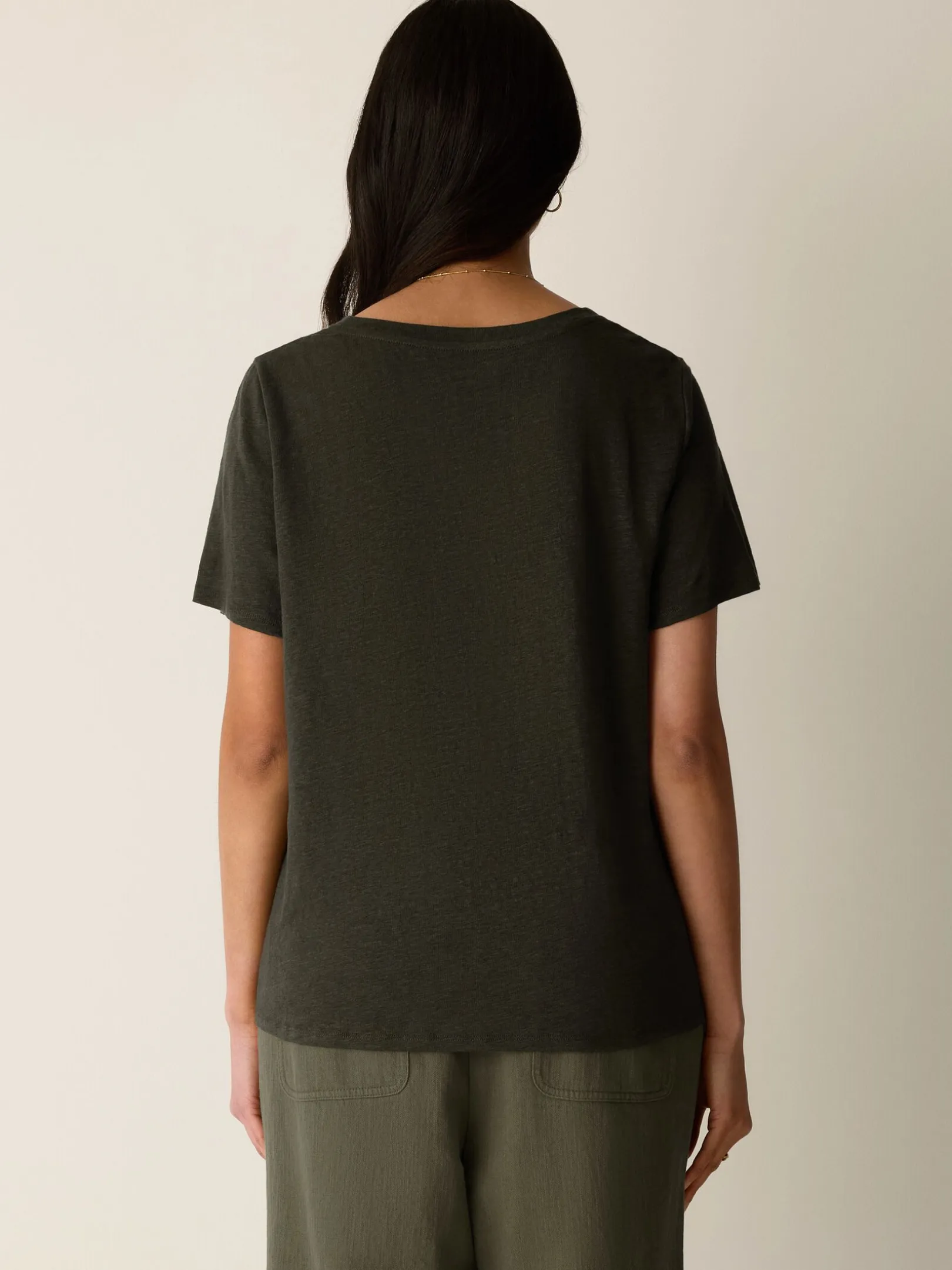 Organic Linen Jersey Crew Neck Tee