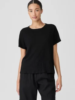 Organic Linen Jersey Crew Neck Tee