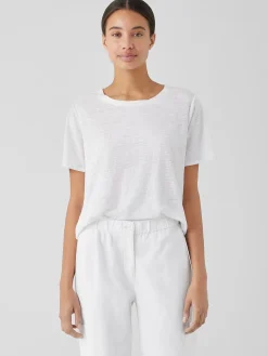 Organic Linen Jersey Crew Neck Tee