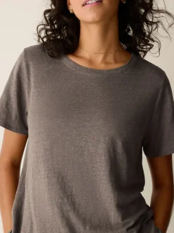 Organic Linen Jersey Crew Neck Tee