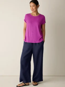 Organic Linen Jersey Crew Neck Tee