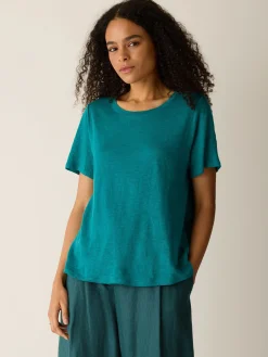 Organic Linen Jersey Crew Neck Tee