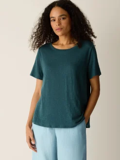 Organic Linen Jersey Crew Neck Tee