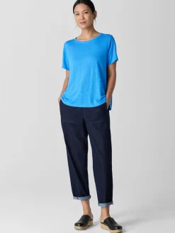 Organic Linen Jersey Crew Neck Tee