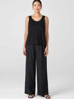 Organic Linen Jersey Scoop Neck Tank