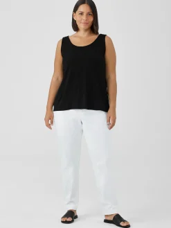 Organic Linen Jersey Scoop Neck Tank