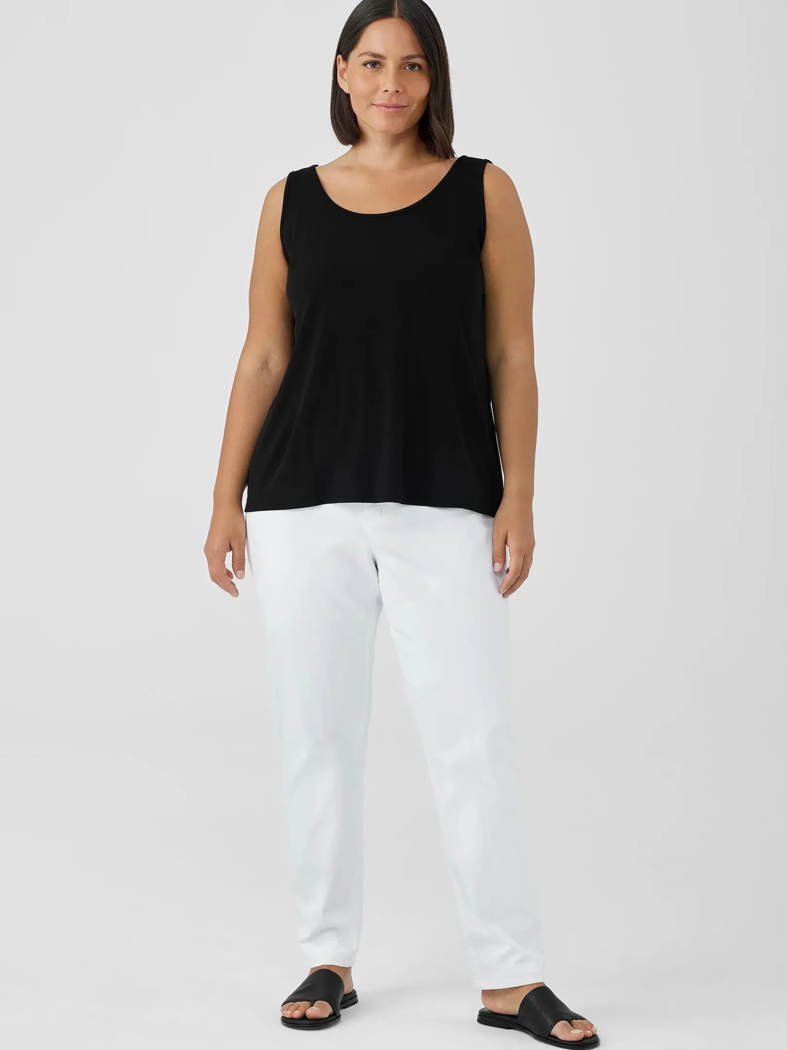 Organic Linen Jersey Scoop Neck Tank