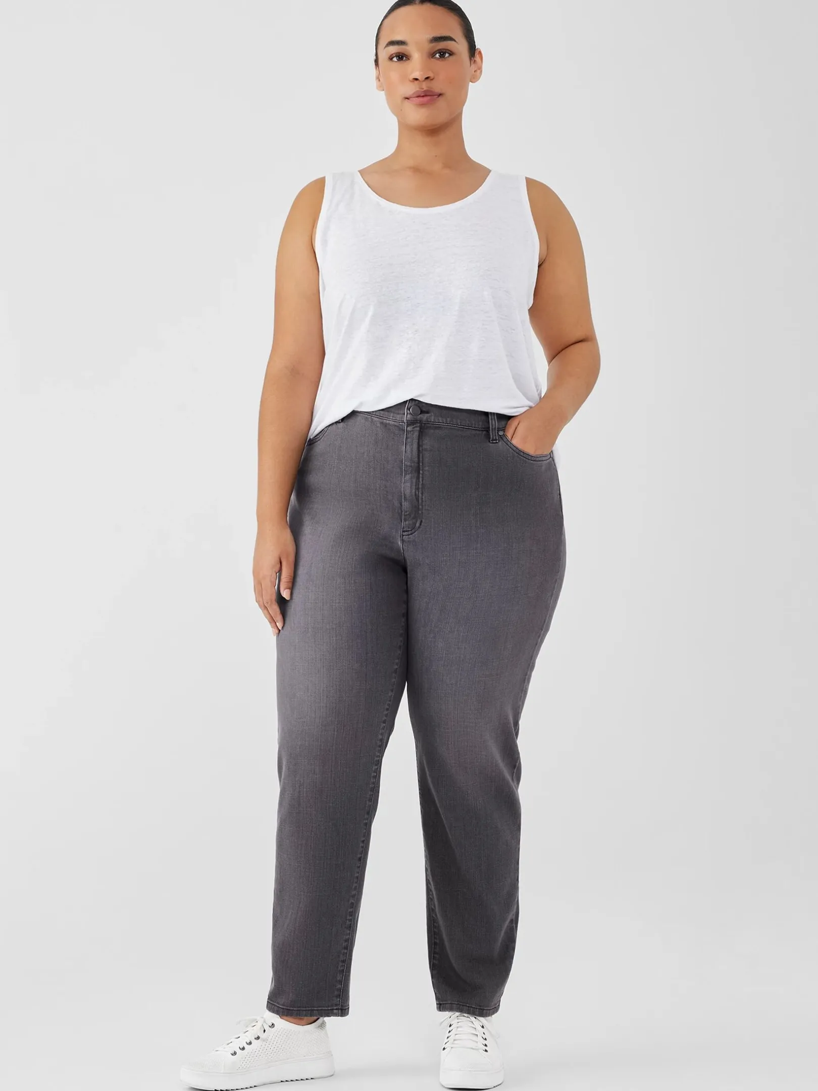 Organic Linen Jersey Scoop Neck Tank