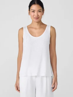 Organic Linen Jersey Scoop Neck Tank