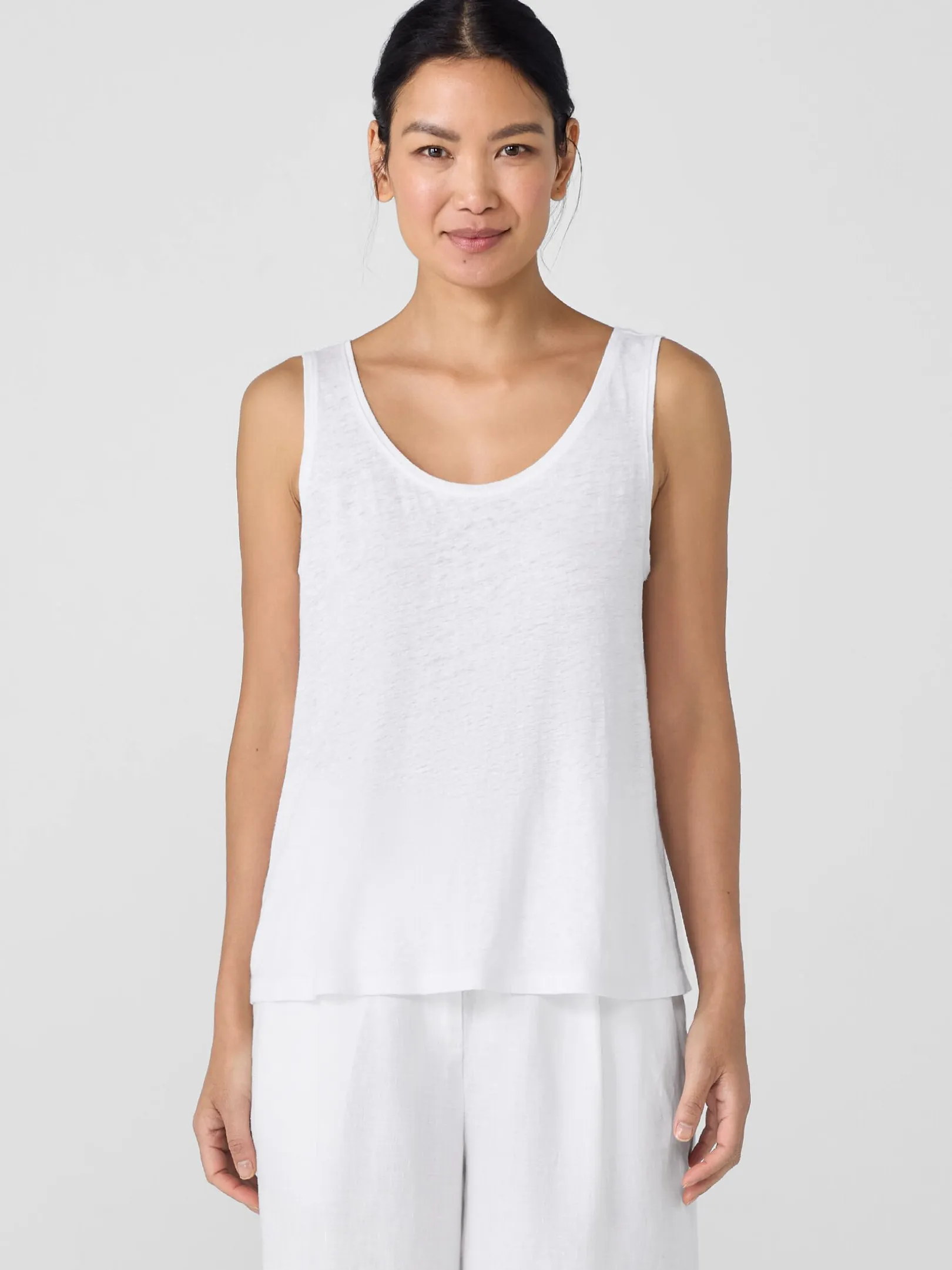 Organic Linen Jersey Scoop Neck Tank