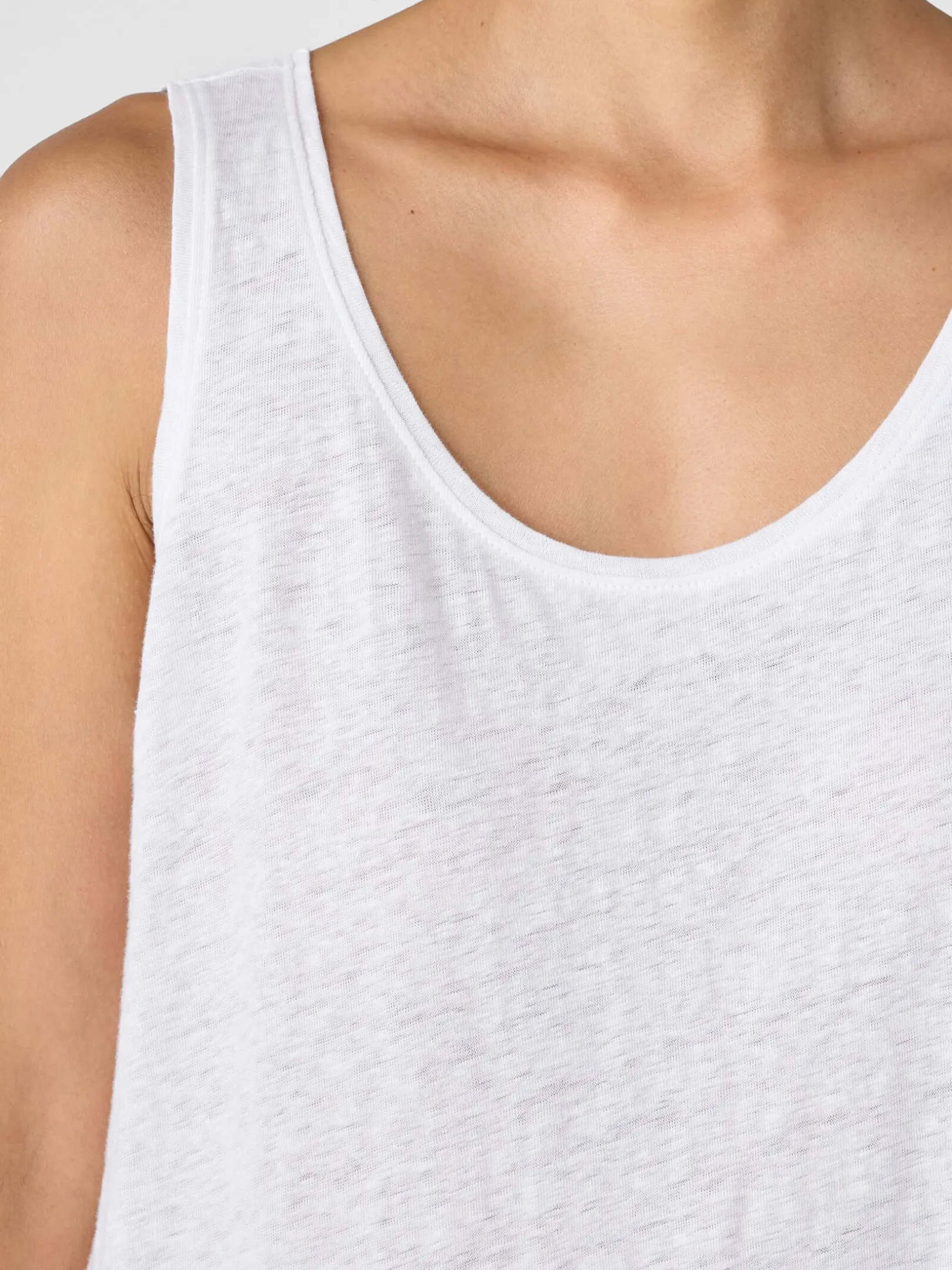 Organic Linen Jersey Scoop Neck Tank