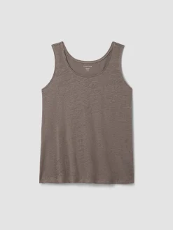 Organic Linen Jersey Scoop Neck Tank
