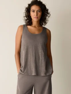 Organic Linen Jersey Scoop Neck Tank